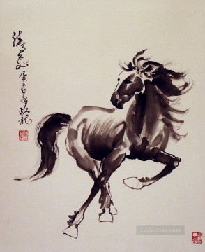 Cheval chinois célibataire Peinture à l'huile